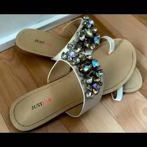 SALE!!! Bedazzled flat sandals